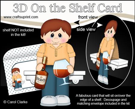 3D on the Shelf Card Kit - Little Brandy Man Alec