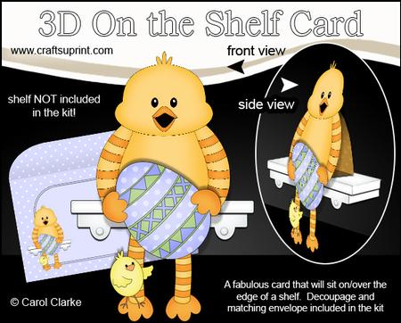 3D on the Shelf Card Kit - Little Easter Chick's Easter Egg