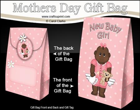 3D Little Ethnic New Baby Girl Gift Bag Mini Kit