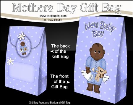 3D Little Ethnic New Baby Boy Gift Bag Mini Kit