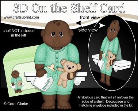 3D on the Shelf Card Kit - Little Ethnic New Baby Ashanti