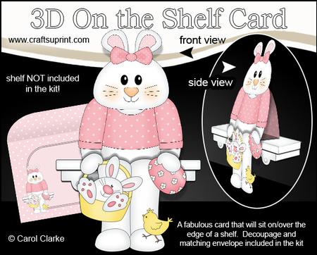 3D on the Shelf Card Kit - Easter Bunny's Bunny Basket & Egg