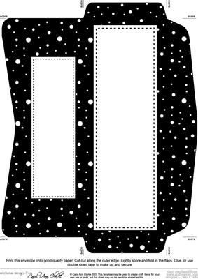 Mini Dl (80 x 215mm) Christmas Snow Envelope