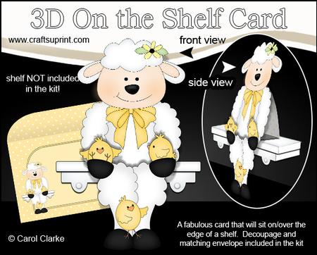 3D on the Shelf Card Kit - Little Easter Lamb & Chicks