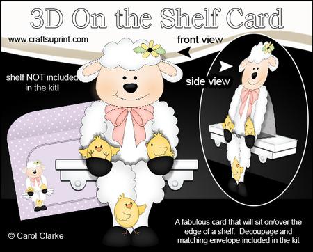 3D on the Shelf Card Kit - Little Easter Lamb & Chicks