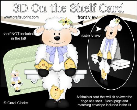 3D on the Shelf Card Kit - Little Easter Lamb & Chicks