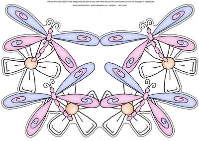Dragonflies Shaped Card