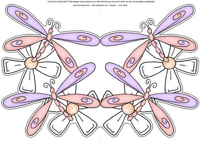 Dragonflies Shaped Card