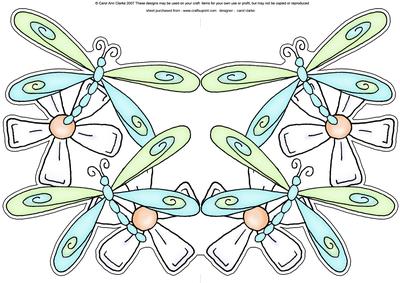 Dragonflies Shaped Card