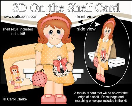 3D on the Shelf Card Kit - Little Perfumed Lady Robyn