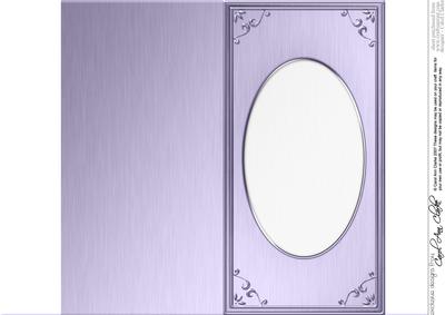Dl 'metallic Frame Embossed' Card Front or Insert