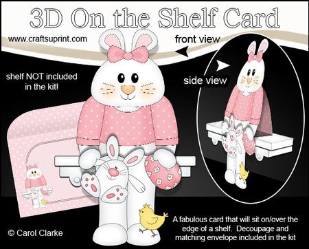 3D on the Shelf Card Kit - Little Easter Bunny's Bunny & Egg