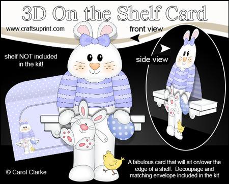 3D on the Shelf Card Kit - Little Easter Bunny's Bunny & Egg