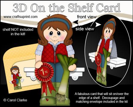 3D on the Shelf Card Kit - Village Show Leek Prize Noreen