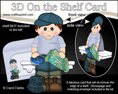 3D on the Shelf Card Kit - Little Rambler Boy Nathanial