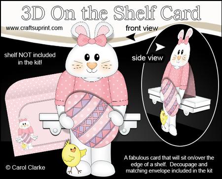 3D on the Shelf Card Kit - Little Easter Bunny's Easter Egg