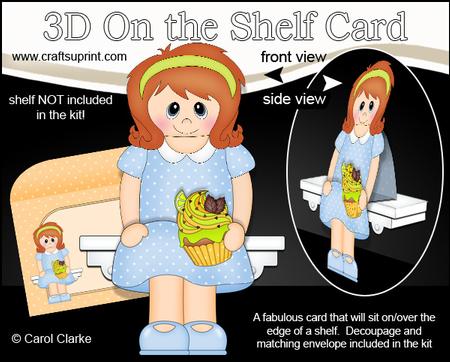 3D on the Shelf Card Kit - Little Cupcake Lady Nita