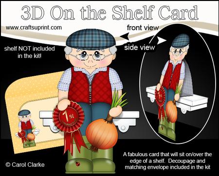 3D on the Shelf Card Kit - Village Show Onion Prize Harley