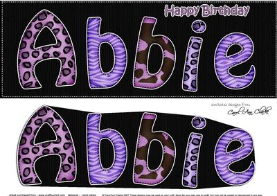 Large Dl Birthday Abbie Animal Prints & 3D Decoupage