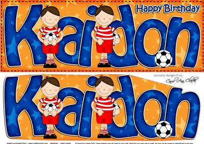 Large Dl Birthday Kaidon Boyz & 3D Decoupage