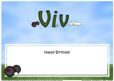 Large Dl Birthday Viv Lawn Bowls Insert