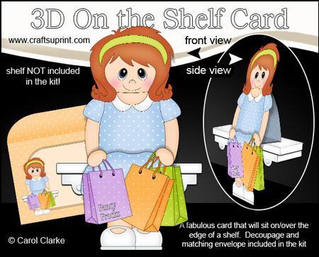 3D on the Shelf Card Kit - Shopping Lady Sade