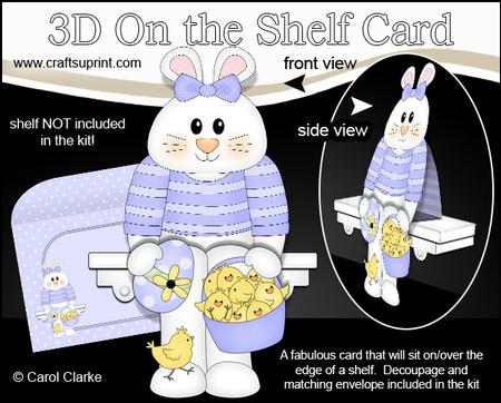 3D on the Shelf Card Kit - Easter Bunny's Chick Basket & Egg