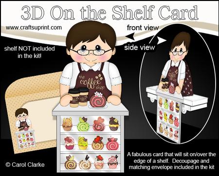 3D on the Shelf Card Kit - the Coffee Shop Man Jonathan