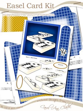 Dominoes Easel Card Kit with 3D Decoupage