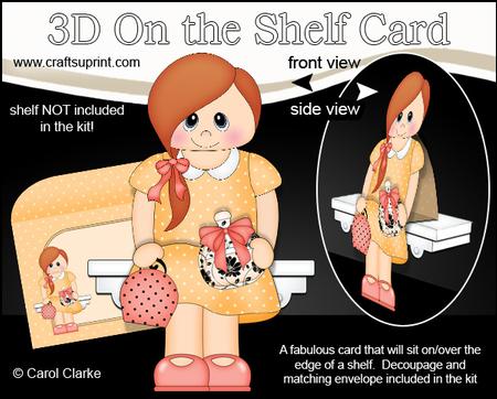3D on the Shelf Card Kit - Perfume & Handbag Teen Nadia
