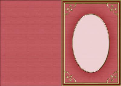 A5 'gold Metallic Frame' Card Front or Insert