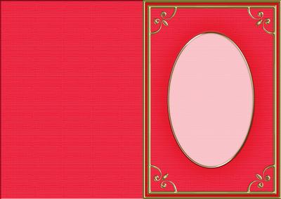 A5 'gold Metallic Frame' Card Front or Insert