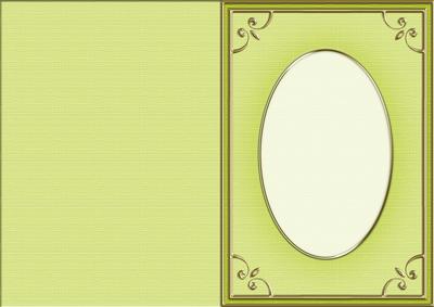 A5 'gold Metallic Frame' Card Front or Insert