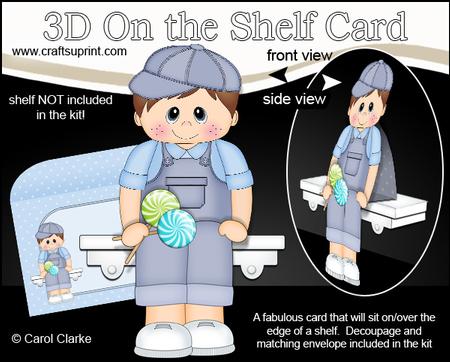 3D on the Shelf Card Kit - Little Lollipop Toddler Kristofer