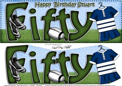 Large Dl 50th Birthday Stuart 3D Decoupage