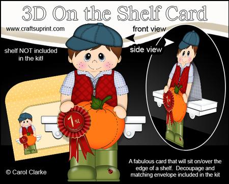 3D on the Shelf Card Kit - Village Show Pumpkin Prize Fabian