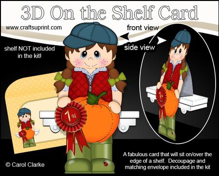 3D on the Shelf Card Kit - Village Show Pumpkin Prize Jayna
