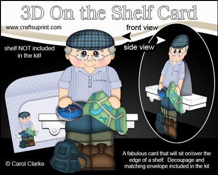 3D on the Shelf Card Kit - Little Rambler Old Man Randolph