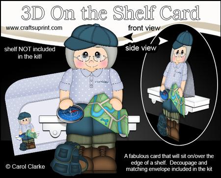 3D on the Shelf Card Kit - Little Rambler Old Lady Gertrude