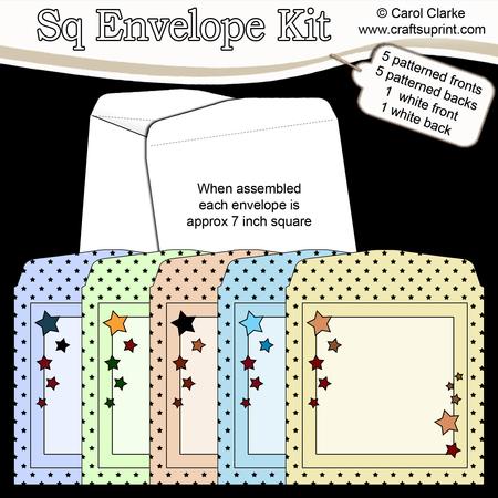 7 x 7 Inch Stars Envelope Kit