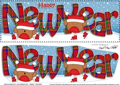 Large Dl New Year Bobbin Robin 3D Decoupage