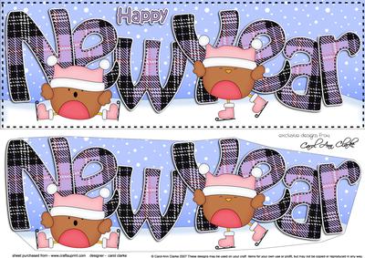 Large Dl New Year Bobbin Robin 3D Decoupage