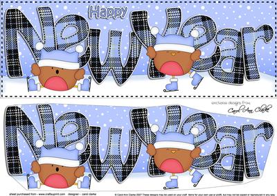 Large Dl New Year Bobbin Robin 3D Decoupage