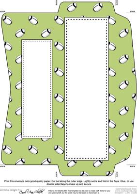 Mini Dl (80 x 215mm) Rugby Balls Envelope