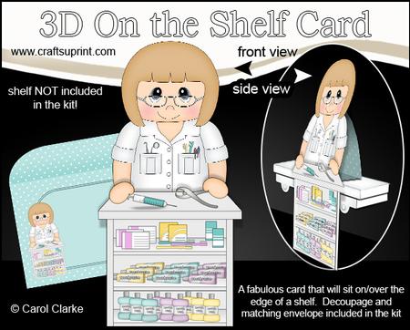 3D on the Shelf Card Kit - Dentist or Dental Nurse Nicolle