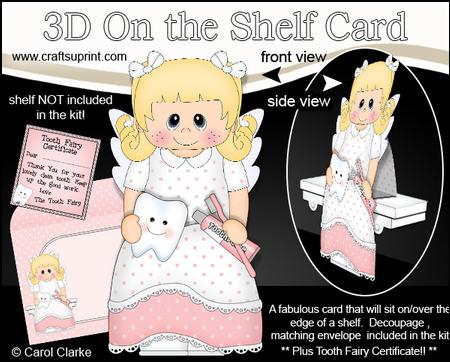 3D on the Shelf Card Kit - Cute Little Tooth Fairy