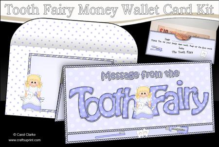 Tooth Fairy Money or Gift Wallet Card Kit