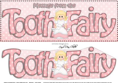 Large Dl Tooth Fairy Quick Card & 3D Decoupage