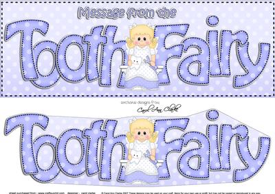 Large Dl Tooth Fairy Quick Card & 3D Decoupage