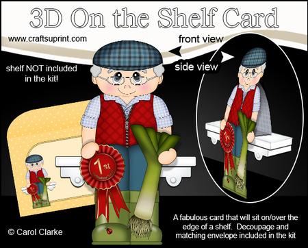 3D on the Shelf Card Kit - Village Show Leek Prize Harley